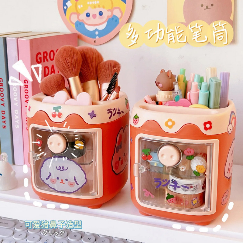 Nova Kawaii olovka za svinje Držač lonca za olovke Posuda za pohranu četkica Stolni organizator Višenamjenske Washi trake Uredski pribor