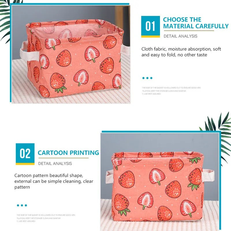 Medvilninis stalinis laikymo krepšelis, kosmetikos laikikliai Biuro reikmenys, vandeniui atsparūs konteineriai, įvairūs žaislų laikymo dėžutės organizatoriai