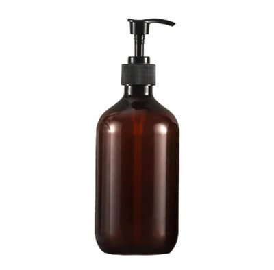 Ξαναγεμιζόμενο Amber Shampoo Shower Gel Empty Bottles with Pump Shampoo Conditioner Dispenser για το μπάνιο ξενοδοχείου 500ml