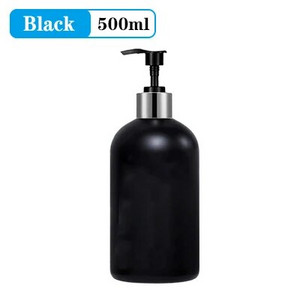 Dozatoare de baie de 500 ml Sticle de dozator de șampon și balsam Sticle de loțiune reîncărcabilă Tip de apăsare Flacon Accesorii pentru baie
