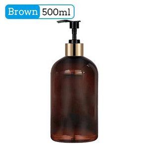 Dozatoare de baie de 500 ml Sticle de dozator de șampon și balsam Sticle de loțiune reîncărcabilă Tip de apăsare Flacon Accesorii pentru baie