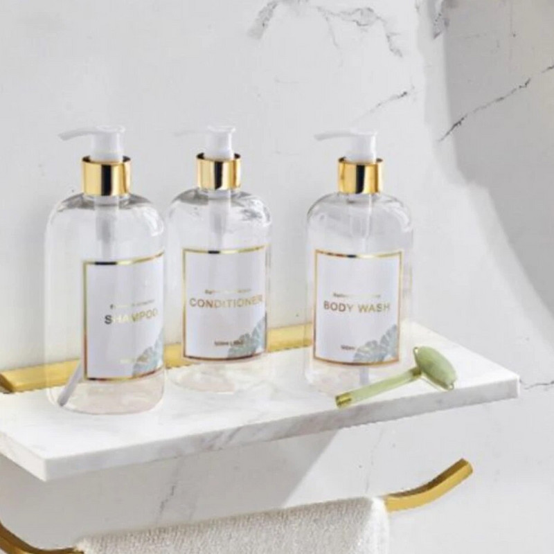 500 ml Vonios kambario dozatoriai Šampūno ir kondicionieriaus dozatorių buteliukai Daugkartinio užpildymo losjono preso tipo buteliukas Vonios kambario priedai