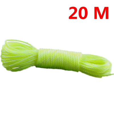 10 m/20 m konop za odjeću Dugo najlonsko uže u boji Penjačko vučno uže Uže za mrežu za sjenilo Konop za rublje Vrtni pribor