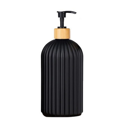 Δοχείο σαπουνιού strip with bamboo Pump Refillable Shampoo Conditioner Χέρια και πιάτα Μπουκάλι σαπουνιού για μπάνιο κουζίνας