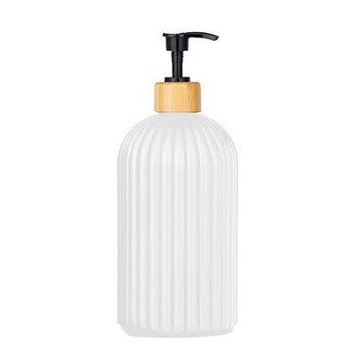 Δοχείο σαπουνιού strip with bamboo Pump Refillable Shampoo Conditioner Χέρια και πιάτα Μπουκάλι σαπουνιού για μπάνιο κουζίνας