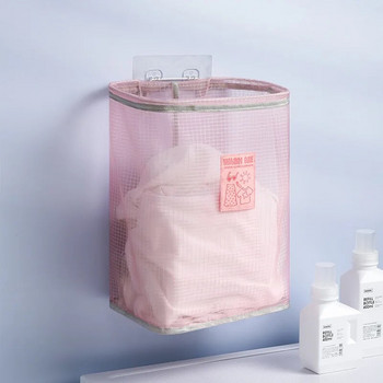 Сгъваема монтирана на стена кошница за пране Кошница за съхранение на мръсни дрехи Кофа за играчки Кофа за прах Домашна кошница за пране Чанта за съхранение на мръсни дрехи