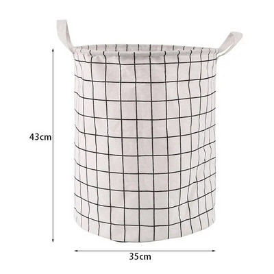Összehajtható szennyes kosár tároló vödör japán pamut vászon szövet Vízálló piszkos ruhanemű játék tároló kosár piszkos ruhák