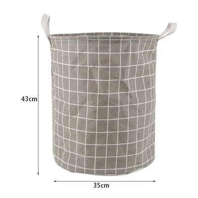 Összehajtható szennyes kosár tároló vödör japán pamut vászon szövet Vízálló piszkos ruhanemű játék tároló kosár piszkos ruhák