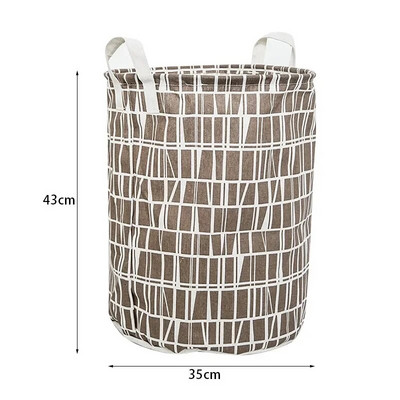Összehajtható szennyes kosár tároló vödör japán pamut vászon szövet Vízálló piszkos ruhanemű játék tároló kosár piszkos ruhák