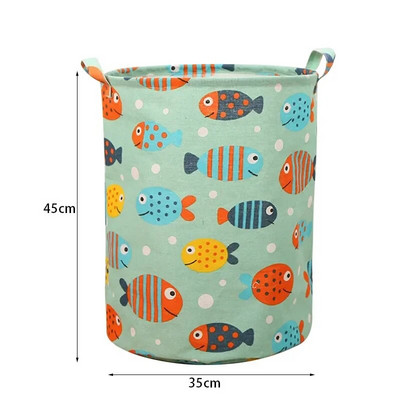 Összehajtható szennyes kosár tároló vödör japán pamut vászon szövet Vízálló piszkos ruhanemű játék tároló kosár piszkos ruhák