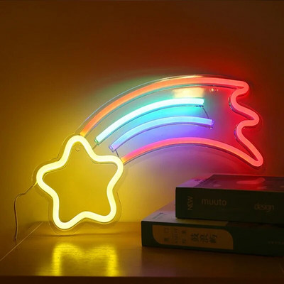 Meteor neonfények Fényreklámok Bárparti fali lámpa kirakathoz Karácsonyi újévi dekoráció Színes neonlámpa USB tápellátással