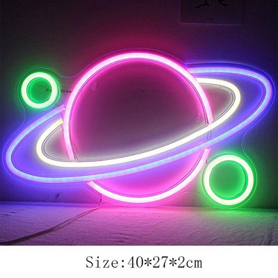 Meteor Neon Φωτάκια Νέον Πινακίδες μπαρ για πάρτι τοίχου φωτιστικό για βιτρίνα καταστήματος Χριστουγεννιάτικη πρωτοχρονιάτικη διακόσμηση Πολύχρωμη λάμπα νέον Τροφοδοτείται από USB