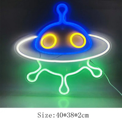 Meteor Neon Φωτάκια Νέον Πινακίδες μπαρ για πάρτι τοίχου φωτιστικό για βιτρίνα καταστήματος Χριστουγεννιάτικη πρωτοχρονιάτικη διακόσμηση Πολύχρωμη λάμπα νέον Τροφοδοτείται από USB