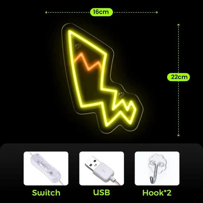 Anime LED Neon Sign Red Cloud Dimmable Gaming Neon Light USB Switch Night Neon Light for Game Room Χριστουγεννιάτικα δώρα αποκριών