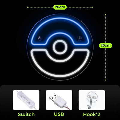Anime LED Neon Sign Red Cloud Dimmable Gaming Neon Light USB Switch Night Neon Light for Game Room Χριστουγεννιάτικα δώρα αποκριών