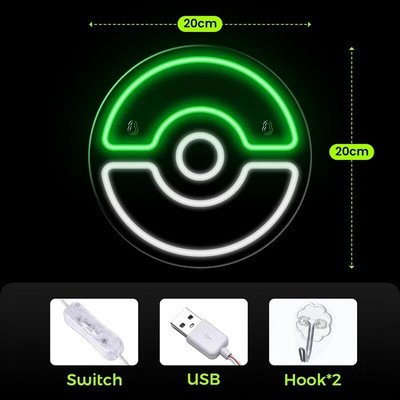 Anime LED Neon Sign Red Cloud Dimmable Gaming Neon Light USB Switch Night Neon Light for Game Room Χριστουγεννιάτικα δώρα αποκριών