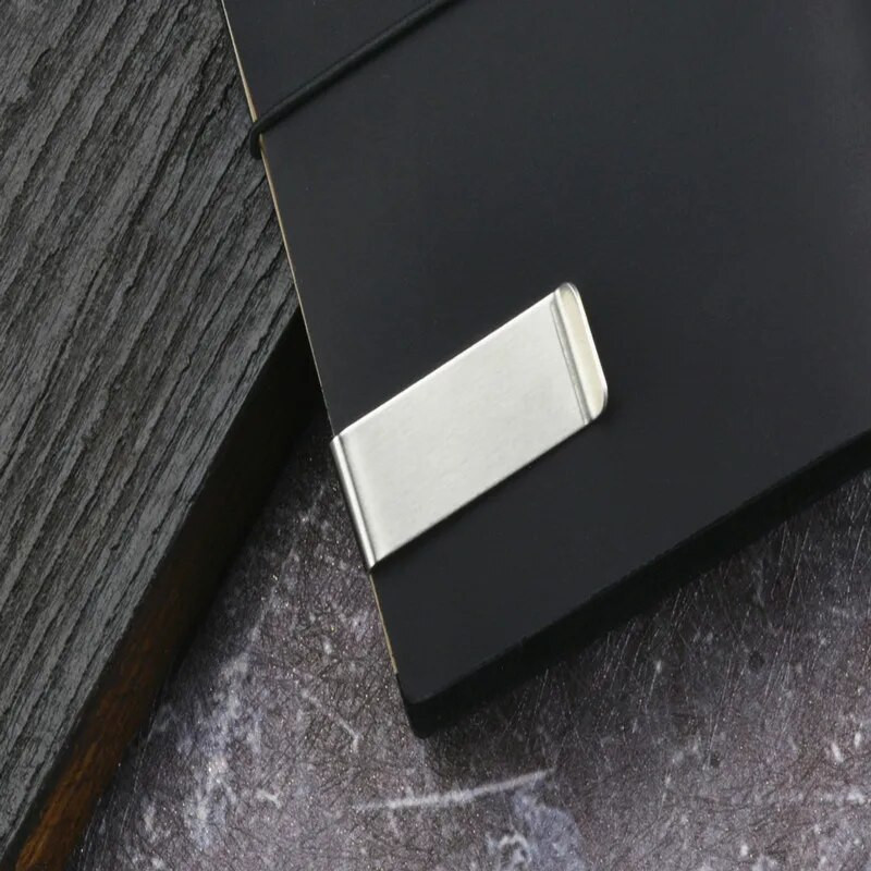 1vnt Money Clip Pinigų gnybtų laikiklis Nešiojamas nerūdijančio plieno metalinė piniginė Kūrybinis banknotų aplankas Verslo banknotų aplankas