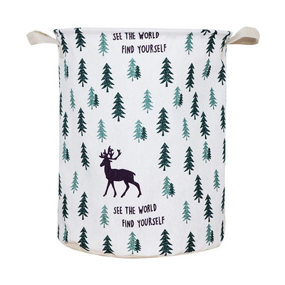 Košara za rublje od pamučnog lana Vreća za prljavu odjeću Vodootporni sklopivi organizator za odjeću Kanta za pohranu dječjih igračaka velikog kapaciteta