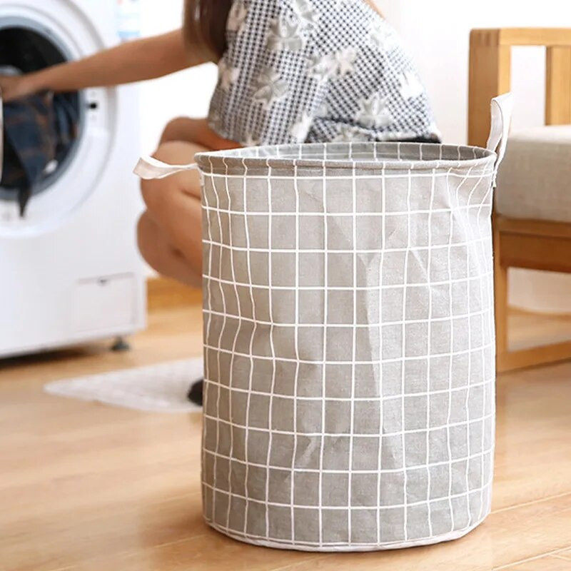 Košara za rublje od pamučnog lana Vreća za prljavu odjeću Vodootporni sklopivi organizator za odjeću Kanta za pohranu dječjih igračaka velikog kapaciteta