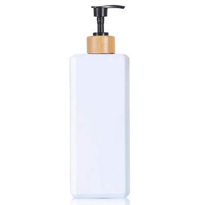 Dozator de săpun cu pompă de apăsare de mână pătrată pentru șampon, balsam, dozator de spălare corporală, dozator de baie pentru duș, sticla