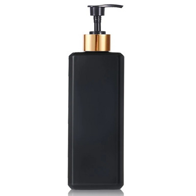Dozator de săpun cu pompă de apăsare de mână pătrată pentru șampon, balsam, dozator de spălare corporală, dozator de baie pentru duș, sticla