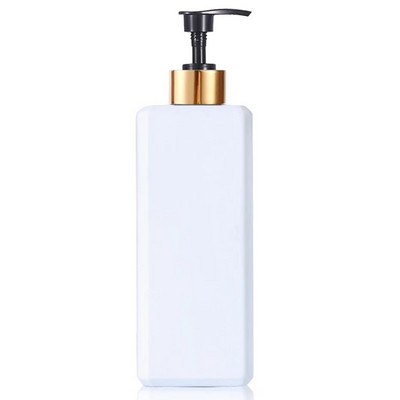 Dozator de săpun cu pompă de apăsare de mână pătrată pentru șampon, balsam, dozator de spălare corporală, dozator de baie pentru duș, sticla