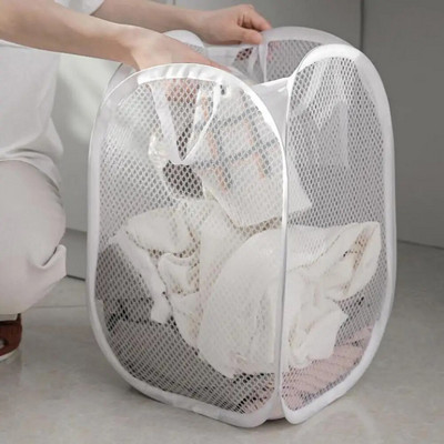 Множество дупки с дръжка Съхранявайте мръсни дрехи Страхотна вентилация Кошница за пране Чанта за пране Консумативи за общежитие