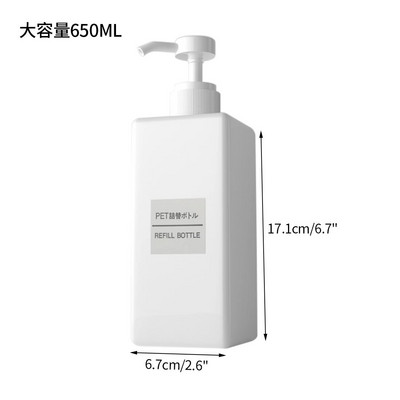 250/650ml Sticle cu dozator de săpun cu spumă Sticle goale cu spumă de săpun Reumplere Dezinfectant pentru mâini Sampon Pompă pentru loțiune Recipient lichid