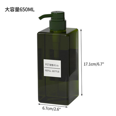 250/650ml Sticle cu dozator de săpun cu spumă Sticle goale cu spumă de săpun Reumplere Dezinfectant pentru mâini Sampon Pompă pentru loțiune Recipient lichid