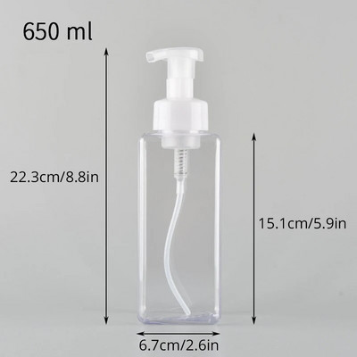 250/650ml Sticle cu dozator de săpun cu spumă Sticle goale cu spumă de săpun Reumplere Dezinfectant pentru mâini Sampon Pompă pentru loțiune Recipient lichid