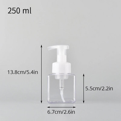 250/650ml Sticle cu dozator de săpun cu spumă Sticle goale cu spumă de săpun Reumplere Dezinfectant pentru mâini Sampon Pompă pentru loțiune Recipient lichid