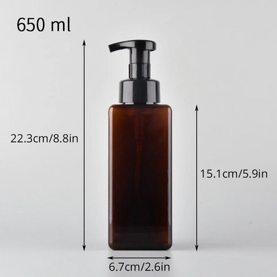 250/650ml Sticle cu dozator de săpun cu spumă Sticle goale cu spumă de săpun Reumplere Dezinfectant pentru mâini Sampon Pompă pentru loțiune Recipient lichid