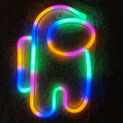 Πινακίδα αστροναύτη LED Λάμπα νέον Spaceman Bar Παιχνίδι Φώτα τοίχου Δωμάτιο Γιορτινό πάρτι Δροσερή διακόσμηση Νυχτερινό φως Δώρο γενεθλίων κοσμοναύτη