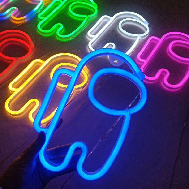 Astronauto ženklas LED neoninė lempa Spaceman Bar Žaidimas Sieniniai šviestuvai Kambarys Šventinis vakarėlis Šaunus dekoras Nakties šviesa Kosmonauto gimtadienio dovana