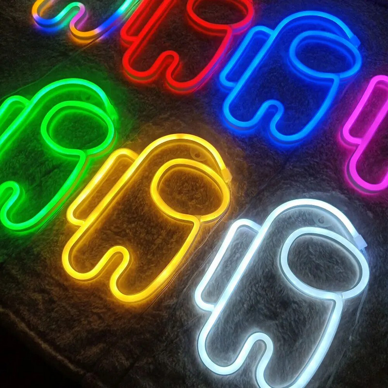 Astronauto ženklas LED neoninė lempa Spaceman Bar Žaidimas Sieniniai šviestuvai Kambarys Šventinis vakarėlis Šaunus dekoras Nakties šviesa Kosmonauto gimtadienio dovana