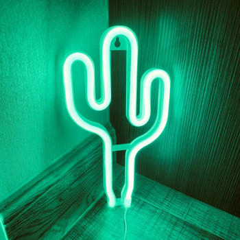 Φωτιστικό LED Neon Νυχτερινό Φωτιστικό Κάκτου Φωτιστικά Μοντελοποίησης Υπνοδωμάτιο Υπνοδωμάτιο Διακοσμητικό Φόντο τοίχου Διακοσμητικά πινακίδων νέον