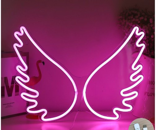 Spalvinga šikšnosparnio LED neoninė šviesa, Kalėdų, Helovino vakarėlių vestuvių dekoracijos Vaikų kambario naktinis šviestuvas, baras, namų sienų dekoras, nauja