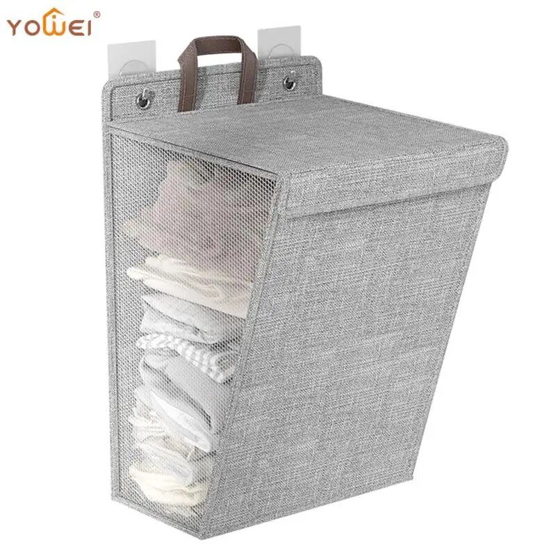 Háztartási összecsukható piszkos ruhák Mosodai kosár Ágynemű Falra szerelhető ruhatároló kosár Nagy kapacitású fürdőszobai tárolódoboz