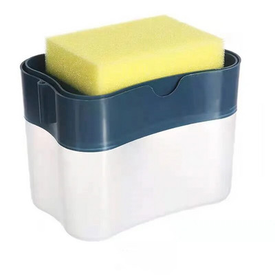 Set dozator de detergent portabil pentru cutie de sapun pentru vase de bucatarie cu suport pentru burete Instrumente de distribuire a lichidului de presare manuala