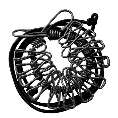 Noua linie portabilă de îmbrăcăminte în aer liber, elastică, rezistentă la vânt, pentru camping, frânghie flexibilă pentru rufe, cu 12 agrafe, cârlige metalice