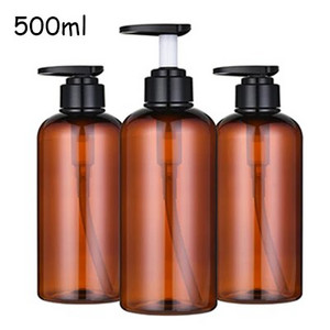 3db fürdőszobai sampon szappanadagoló palack, nagy kapacitású 300/500 ml-es prés típusú lotion üres palack