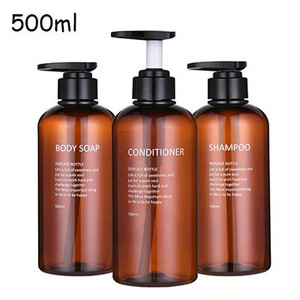 3db fürdőszobai sampon szappanadagoló palack, nagy kapacitású 300/500 ml-es prés típusú lotion üres palack