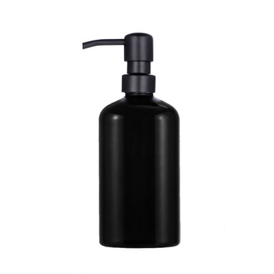 Dozator de săpun Apothecary Sticla de duș de baie elegantă Pompă din oțel inoxidabil Sticlă de plastic pentru șampon Balsam Gel de spălat corporal