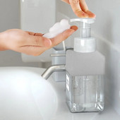250 ml / 450 ml habos kézmosó prés palack Utazó műanyag átlátszó üres folyékony tusfürdő hab szivattyúfejű spray palack