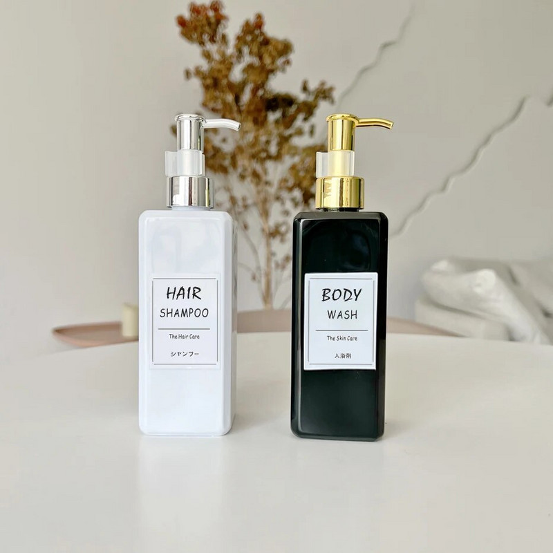 250 ml-es szappanadagoló flakon négyzet alakú sampon balzsam tároló palack utazási tároló újratölthető flakon fürdőszobai kiegészítők