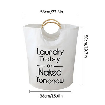 Кош за пране с голям капацитет Мръсни дрехи Сгъваем органайзер Дръжка Чанта за пране Дамски чанти Детски играчки Кофа за съхранение на разни вещи