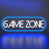 Žaidimų zonos neoninė šviesa, didelė LED žaidimų neoninė lemputė, skirta žaidimų kambariui, miegamojo sienų dekoras, USB maitinamas neoninis apšvietimas su jungikliu, vaikų kambarys