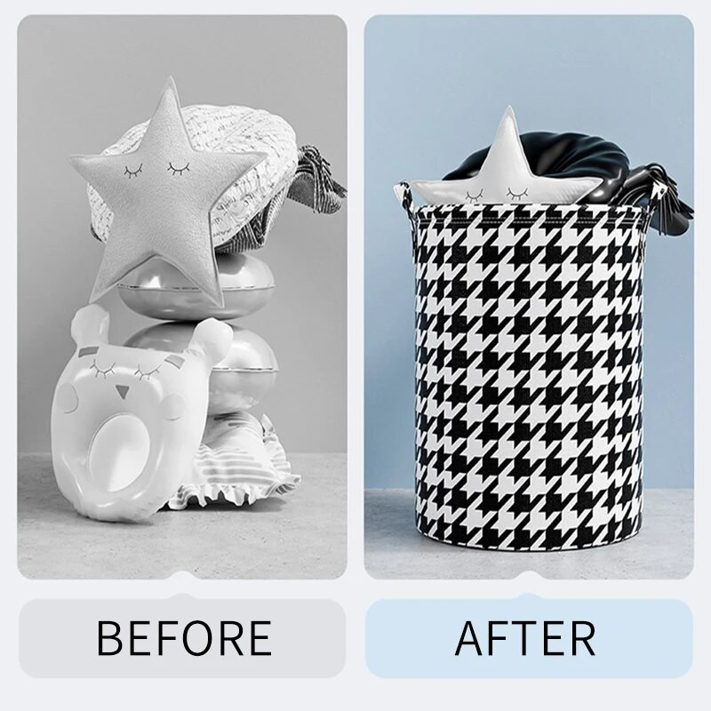 Sulankstomas skalbinių krepšelio laikymo kibiras japoniškas neaustinis audinys, atsparus vandeniui nešvarių skalbinių žaislų laikymo krepšelis nešvariems drabužiams