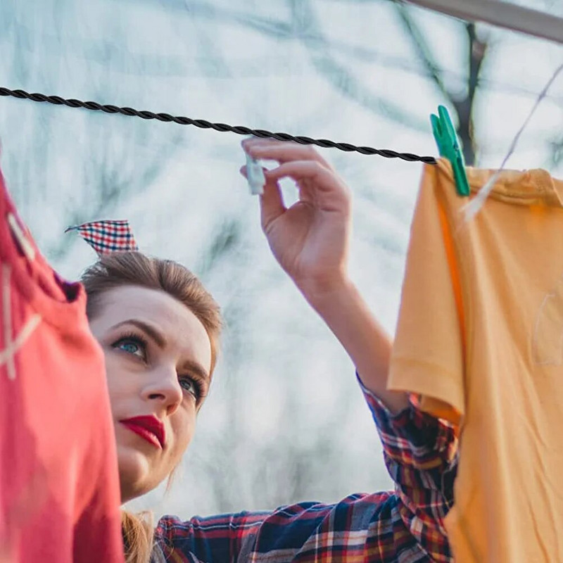Lauko drabužių virvė Lengvi siurbtukai Drabužiai Skalbiniai Vidiniai Elastinis Virvelė Įtraukiamas Stovyklavietė Kelionės Skalbinių Džiovinimo Virvė