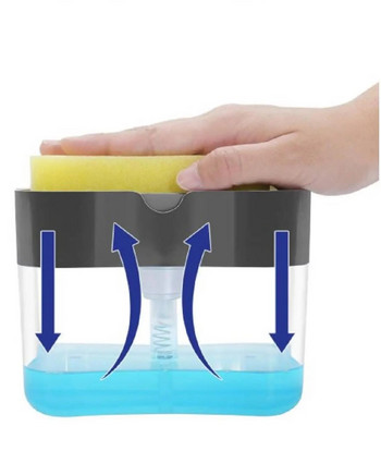 διανομείς υγρού σαπουνιού Scrubbing Liquid Detergent DispenserPresstype Κουτί υγρού σαπουνιού Pump Organizer Διανομέας σαπουνιού κουζίνας Σφουγγάρι